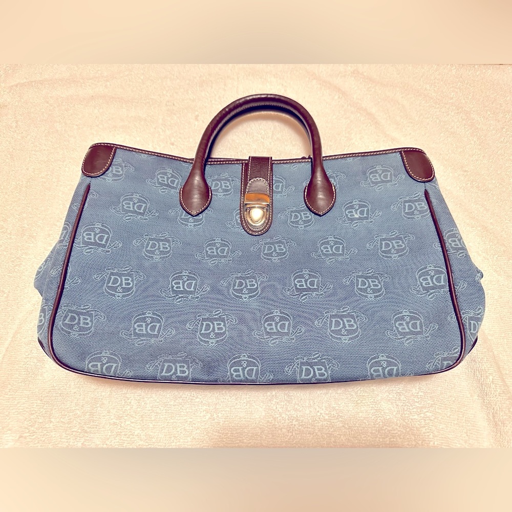 Dooney & Bourke Signature Monogram DB Logo Canvas Purse Handbag Satchel